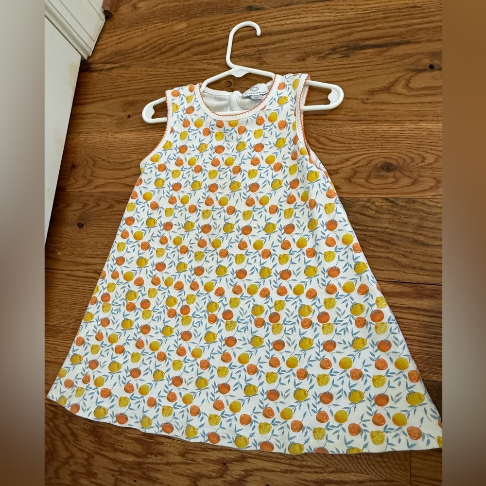 The Proper Peony 100% Pima Cotton Citrus Print Lemon and Orange Size 4T